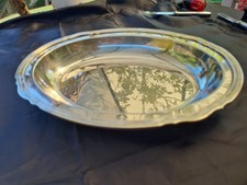 SUPERBE PLAT OVALE METAL  ARGENTE CHRISTOFLE
