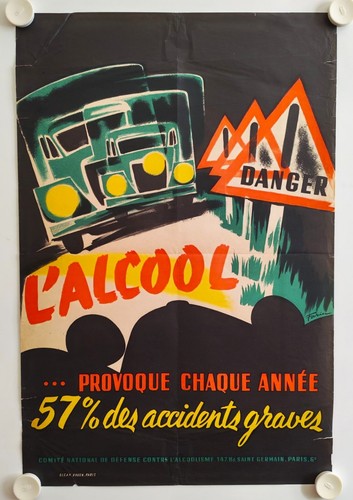 Affiche alcool des - 57%,