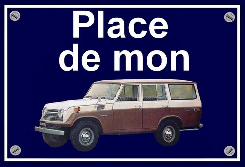 Plaque place mon toyota - ", de