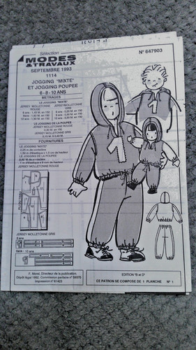 Patron poupée modes et - ,
