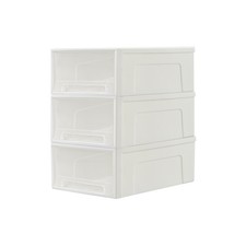 30L*3 Tiroirs de Rangement en Plastique, Organisateurs de Bureau, Tour de Ran...