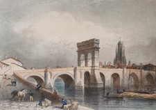 Estampe ancienne vieux port &