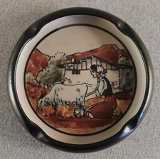 MAGNIFIQUE CENDRIER EN GRES DE CIBOURE R.F A.GRILLARD