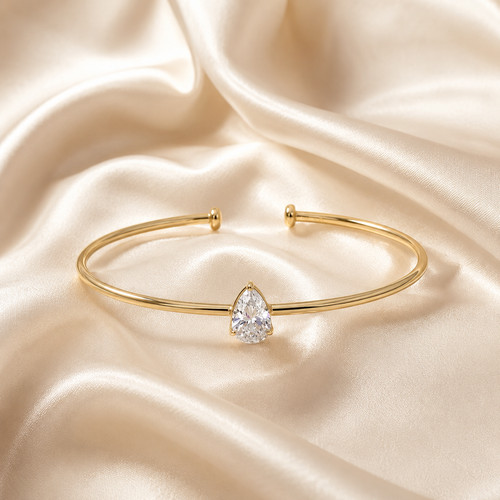 Bracelet jonc solitaire - bracelet,