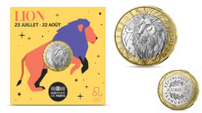 Coincard 5€ Euros UNC France 2026 Signe Astroo Zodiac Lion