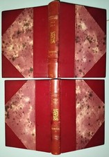 Emile ZOLA : GERMINAL (1953) reliures art cuir numéroté vélin d'Arches 2 tomes