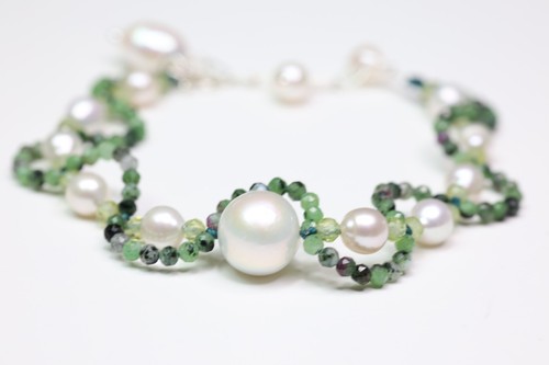 Bracelet argent perle de - bracelet, en