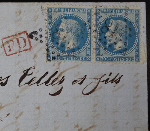 Napoléon 29b paire - n°29b, sur