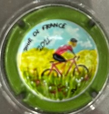 1 Capsule de champagne Palm, Peinte à La Main ALBERT DE MILLY, TOUR DE FRANCE