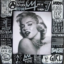 SPACO signed MARILYN MONROE  tableau POP street ART graffiti french PAINT canva