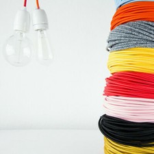 Fil Electrique Torsade Tissu Retro Cable Tresse 5 M 0,75 mm