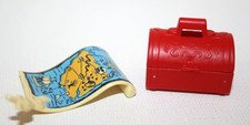 PLAYMOBIL 6625 LOT PETIT COFFRE ROUGE CARTE ILE AU TRESOR
