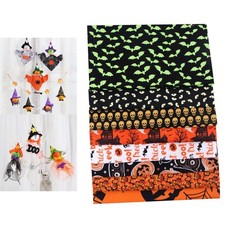 Lot de 8 Halloween coton tissu