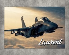 Puzzle Avion de chasse personnalisé avec prénom