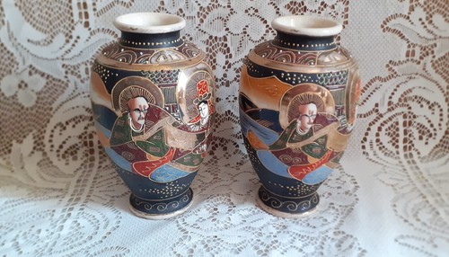 Paire vases satsuma décor - paire,