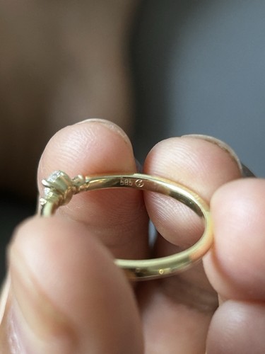 Bague solitaire jaune 585 - bague, or
