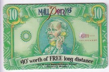 AMERIQUE TELECARTE / PHONECARD .. USA 10$ GTI MALL PERKS BANK DOLLAR 1995 +N°