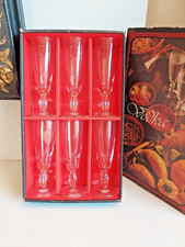 Ancien Coffret de 6 Jolis Verres à Vodka  sur pied - Marque Belge Durobor