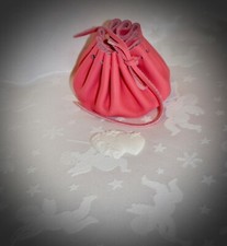 Bourse médiévale en cuir rose produit neuf cuir de qualité supérieure