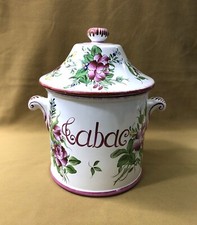 grand pot à TABAC en faïence
