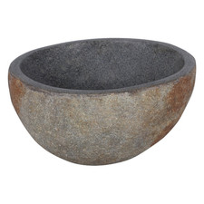 Differnz Lavabo Bali Ø23-25 cm - Lave Main en Pierre Naturelle Sans Débordement 