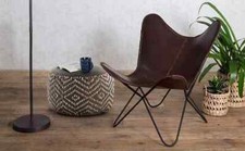 Chaise Papillon En Cuir