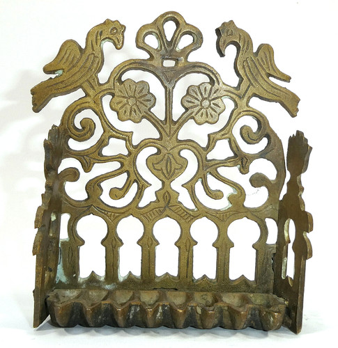 Judaica bronze chanukka lampe - judaica,