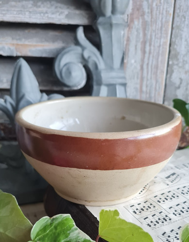 Ancien saladier bol creme - ancien,
