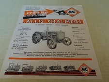 Prospectus brochure Tracteur  ALLIS CHALMERS MONARCH EK UK année 30