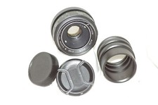 Objectif M42 55mm f2,8 COSINON modifié MACRO + 3 bagues allonges, avec bouchons