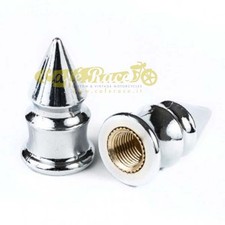 Caps Couverture Vanne Pointe Chrome 2pezzi Bobber Old School Custom Chopper