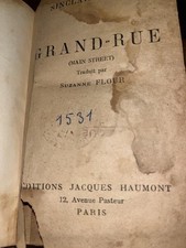 Ancien Livre Édition originale de Main Street ( Grand rue) Sinclair Lewis 1932 