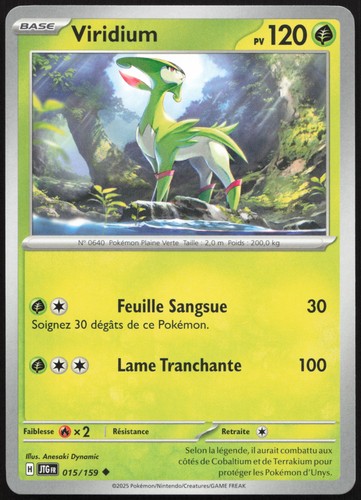 Carte pokémon viridium - pokémon,