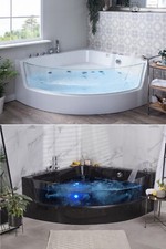 Luxe whirlpool Baignoire Avec Verre LED Installations Avant Baignore D'Angle