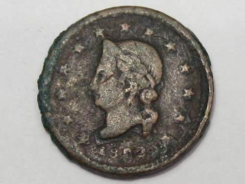 1863 nous guerre civile token - guerre,