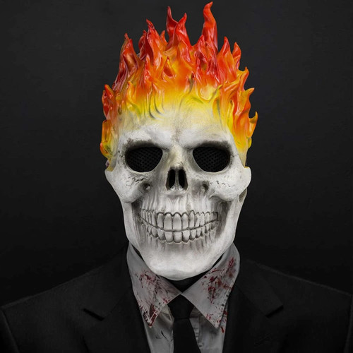 Ghost rider mask - ghost, flame