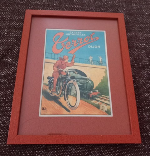 Affiche vintage moto terrot - moto,