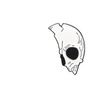 Pin's Face femme tête de mort