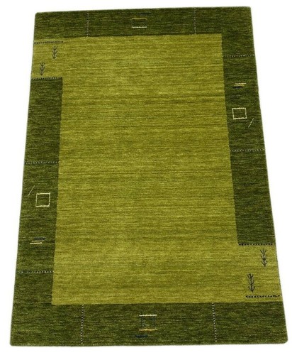 Tapis gabbeh vert 100 laine - tapis,
