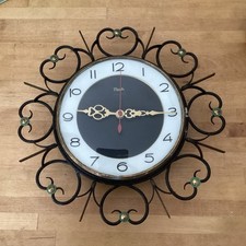 Pendule Vintage Métal Flash Transistor Fabrication Française En L’etat Magali