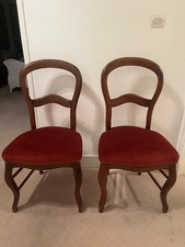 2 chaises velours anciennes Louis Philippe
