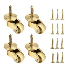 4PCS Roulement Silencieux Roulettes Laiton Roues Lourdes pour Canapé et Meubles