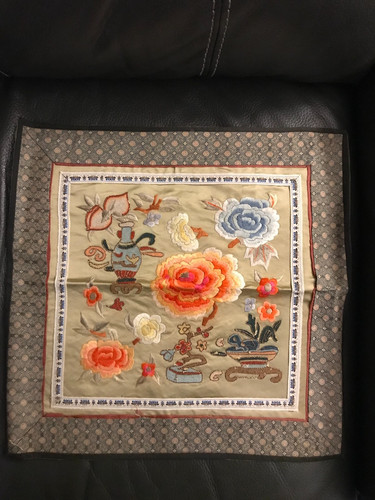 Napperon broderie soie chine - napperon,
