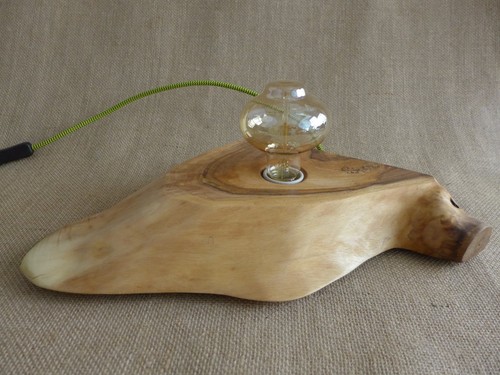 Lampe table noyer unique - -,