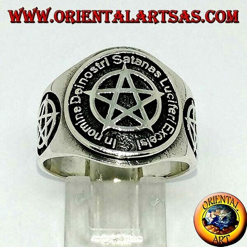 Bague argent pentacle - bague, en