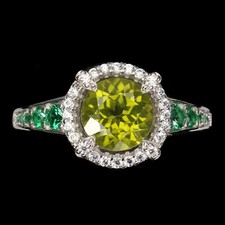 925 Bague en Argent Rond