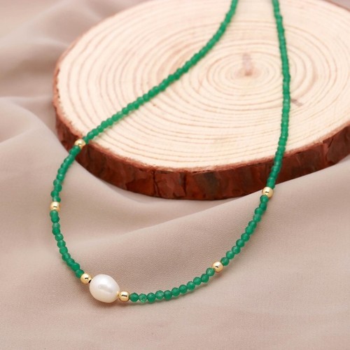 Collier femme perles - , rondes