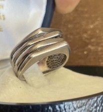 Vintage Moderniste  Bague Argent 925 -   5,3 Grammes - Taille 54