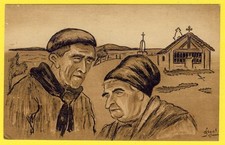 cpa PAYS BASQUE " Rappel de Souvenir " d'après une AQUARELLE de LEGAT Chapelle