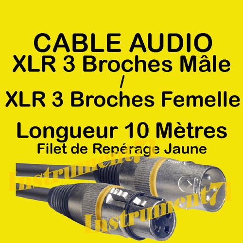 Câble xlr broche mâle - câble,